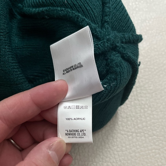 NWT - AAPE by A Bathing Ape (BAPE) Rubber Moonface Logo Beanie - Picture 4 of 4